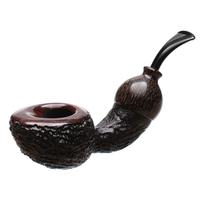 Wojtek Pastuch Partially Sandblasted Reverse Calabash Acorn with Palmwood (1055)