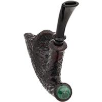 Wojtek Pastuch Sandblasted Horn with Malachite Cabochon (1523)