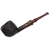 Wojtek Pastuch Sandblasted Strawberry Wood Pot with Black Palm (1527)