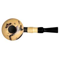 Sabina Santos Sandblasted Calabash with Buddha Bamboo and Black and White Ebony