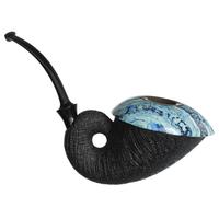 Sabina Santos Sandblasted Nautilus Calabash with Mammoth Molar (G)