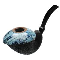 Sabina Santos Sandblasted Nautilus Calabash with Mammoth Molar (G)