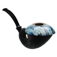 Sabina Santos Sandblasted Nautilus Calabash with Mammoth Molar (G)