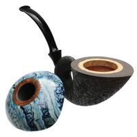Sabina Santos Sandblasted Nautilus Calabash with Mammoth Molar (G)