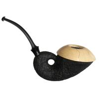 Sabina Santos Sandblasted Nautilus Calabash with Spalted Tamarind (G)