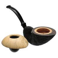 Sabina Santos Sandblasted Nautilus Calabash with Spalted Tamarind (G)