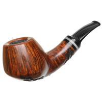 Mike Sebastian Bay Partially Rusticated Bent Brandy with Camel Bone