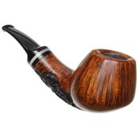 Mike Sebastian Bay Partially Rusticated Bent Brandy with Camel Bone