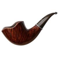 Larry Roush Smooth Bent Dublin with Rope Finish Silver (U) (2454)