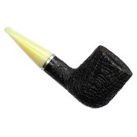 Larry Roush Sandblasted Billiard with Silver and Bakelite (S4) (2460)