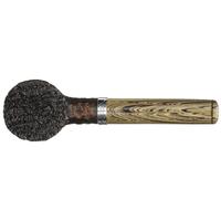 Larry Roush Sandblasted Bent Billiard with Wave Finish Silver (S5) (2672)