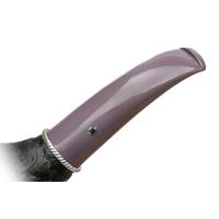 Larry Roush Sandblasted Bent Billiard with Rope Finish Silver (S5) (2681)