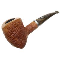 Larry Roush Partially Sandblasted Natural Acorn with Rope Finish Silver (S5) (2714)