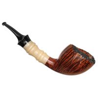Cornelius Manz Smooth Bent Apple with Bamboo Carved Horn