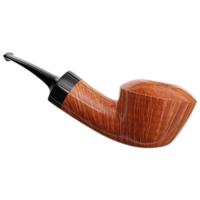 Yang Kun Two Pipe Set Smooth Bent Dublin and Partially Sandblasted Bent Dublin with Bamboo (U24.7)