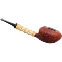 Yang Kun Two Pipe Set Smooth Bent Egg and Partially Sandblasted Tomato with Bamboo (U24.10)