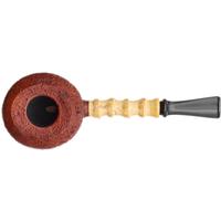 Yang Kun Two Pipe Set Smooth Bent Egg and Partially Sandblasted Tomato with Bamboo (U24.10)