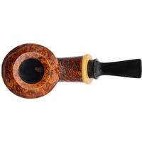 Yang Kun Two Pipe Set Smooth Tomato with Bamboo and Partially Sandblasted Bent Rhodesian with Boxwood (U24.3)