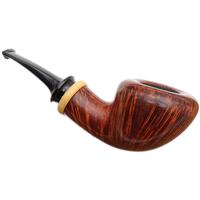 Yang Kun Two Pipe Set Smooth Acorn with Boxwood and Sandblasted Dublin with Bamboo (U24.4)