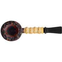 Yang Kun Two Pipe Set Smooth Acorn with Boxwood and Sandblasted Dublin with Bamboo (U24.4)