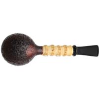 Yang Kun Two Pipe Set Smooth Acorn with Boxwood and Sandblasted Dublin with Bamboo (U24.4)