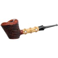 Yang Kun Two Pipe Set Smooth Rhodesian and Partially Sandblasted Dublin Sitter with Bamboo (U24.5)