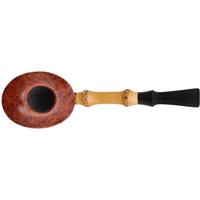Yang Kun Two Pipe Set Smooth Bent Brandy with Bamboo and Partially Sandblasted Bent Dublin with Bamboo (U24.1)
