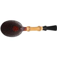 Yang Kun Two Pipe Set Smooth Bent Brandy with Bamboo and Partially Sandblasted Bent Dublin with Bamboo (U24.1)