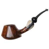 Ping Zhan: Smooth Chubby Blowfish Tobacco Pipe