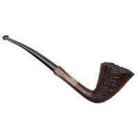 Bruno Nuttens Handmade Sandblasted Bent Dublin with Horn (A)