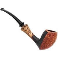 J. Mouton Partially Sandblasted Shield with Oak Burl