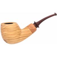 Austin Quinlan Smooth Olivewood Bent Apple with Briar