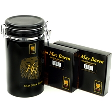 Mac Baren HH Old Dark Fired, two 1lb Boxes, with Black Ceramic Limited Edition Tobacco Jar