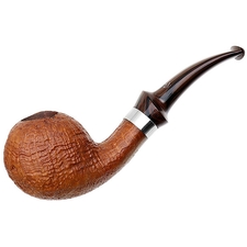 Danish Estates Tao Sandblasted Bent Apple with Silver (Unsmoked)