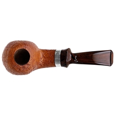 Danish Estates Tao Sandblasted Bent Apple with Silver (Unsmoked)