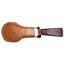 Danish Estates Tao Sandblasted Bent Apple with Silver (Unsmoked)