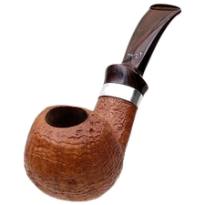 Danish Estates Tao Sandblasted Bent Apple with Silver (Unsmoked)