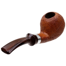 Danish Estates Tao Sandblasted Bent Apple with Silver (Unsmoked)