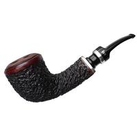 Danish Estates Stanwell Christmas 2001 Rusticated Bent Dublin with Silver