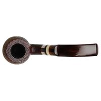 Danish Estates Tao Sandblasted Bent Billiard with Silver (A)