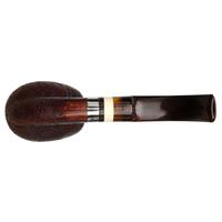Danish Estates Tao Sandblasted Bent Billiard with Silver (A)
