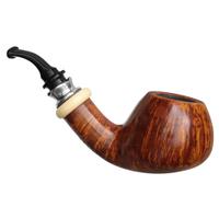 Danish Estates P. Jeppesen Handmade High Grade Smooth Bent Pot with Silver (6) (Unsmoked)