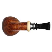 Danish Estates P. Jeppesen Handmade High Grade Smooth Bent Pot with Silver (6) (Unsmoked)