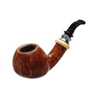 Danish Estates P. Jeppesen Handmade High Grade Smooth Bent Pot with Silver (6) (Unsmoked)