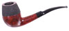 Danish Estates W. O. Larsen Handmade Partially Rusticated Bent Billiard