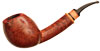Danish Estates Bjarne Nielsen Smooth Bent Brandy with Boxwood and Briar Inlay (A) (X)