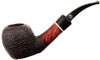Danish Estates Viggo Nielsen Hand Shaped Sandblasted Bent Apple Sitter (100)