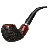 Danish Estates Nording Partially Rusticated Bent Billiard with Silver
