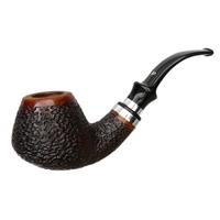 Danish Estates Stanwell X-mas 2003 Partially Rusticated Bent Brandy with Silver (Unsmoked)