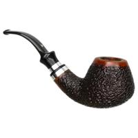 Danish Estates Stanwell X-mas 2003 Partially Rusticated Bent Brandy with Silver (Unsmoked)